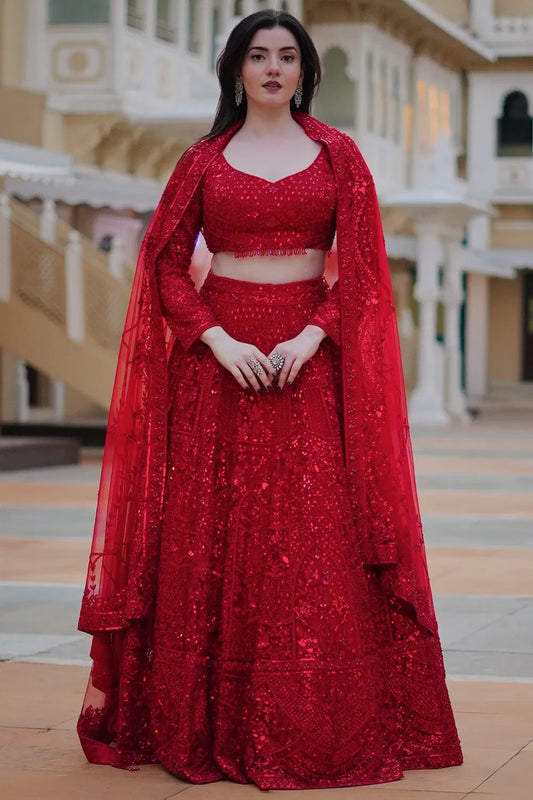 red bridal lahengha